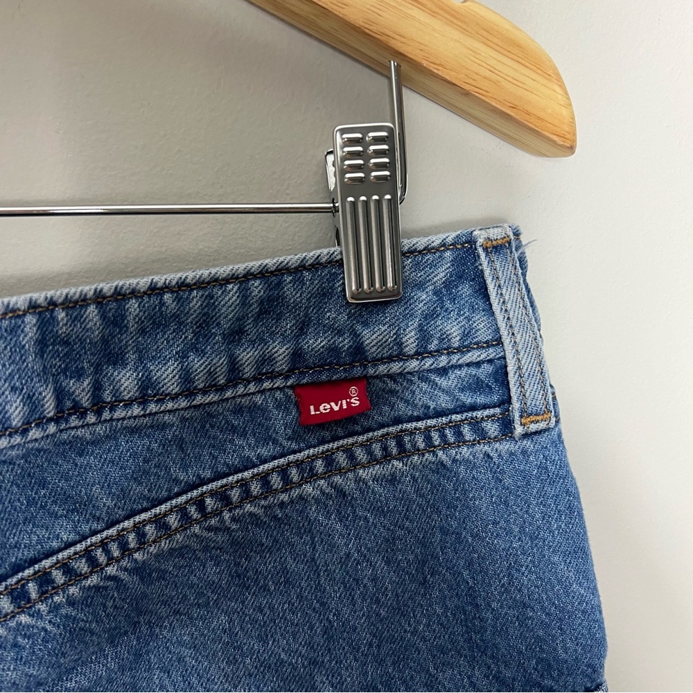 Levi’s 1994 Denim Jean Cargo Skirt Pockets Cotton Size 29 591 - Picture 5 of 8